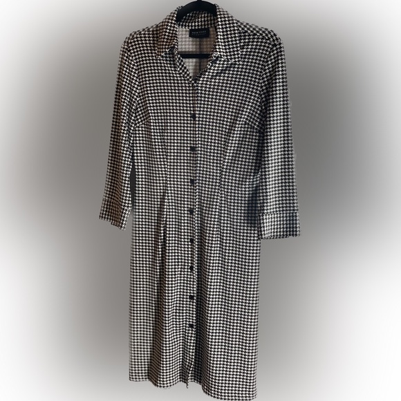 New York & Company Dresses & Skirts - New York & Co Houndstooth Dress Button down Medium